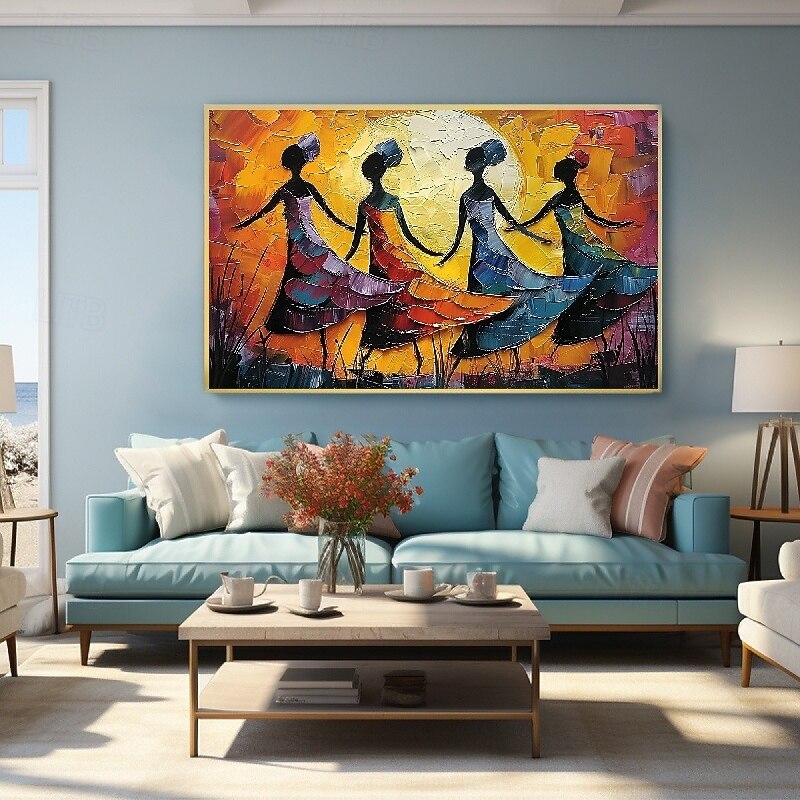 Ballet dancers oil painting hand painted Canvas Art Graceful Companions Abstract Painting Of Two Friends Modern Decor handmade Minimalist artwork oil painting Wall Art Modern Canvas Art for livng room4