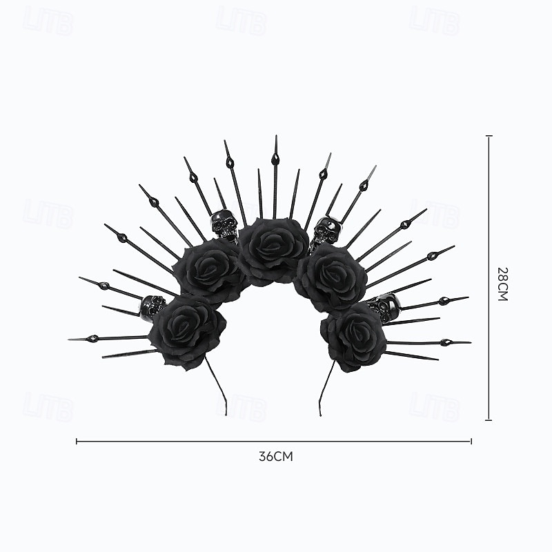 Ghost Queen Ghost Bride Halloween Costume Headband Punk Gothic Scary Costume Adults' Women's Halloween Carnival Easy Halloween Costumes Dress Up4