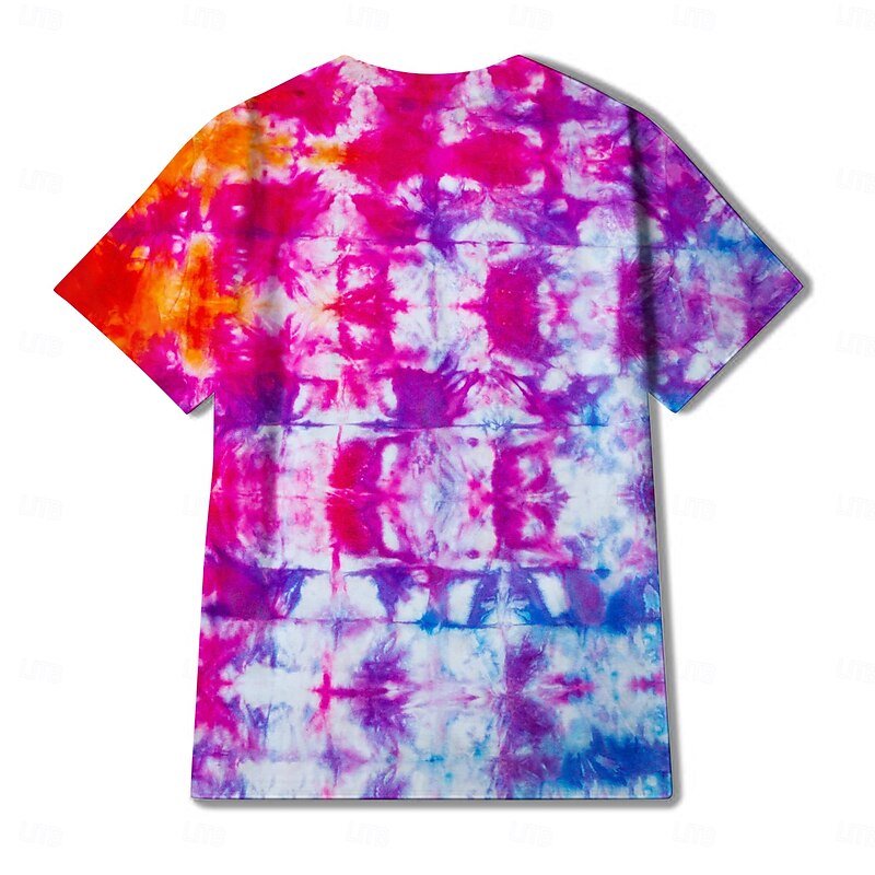 Hippie Mexican African T-shirt Tie-Dye Tee 3D Tie Dye Print 80s Retro Vintage 1980s 1970s For Men's Adults' Masquerade 3D Print Casual Daily2