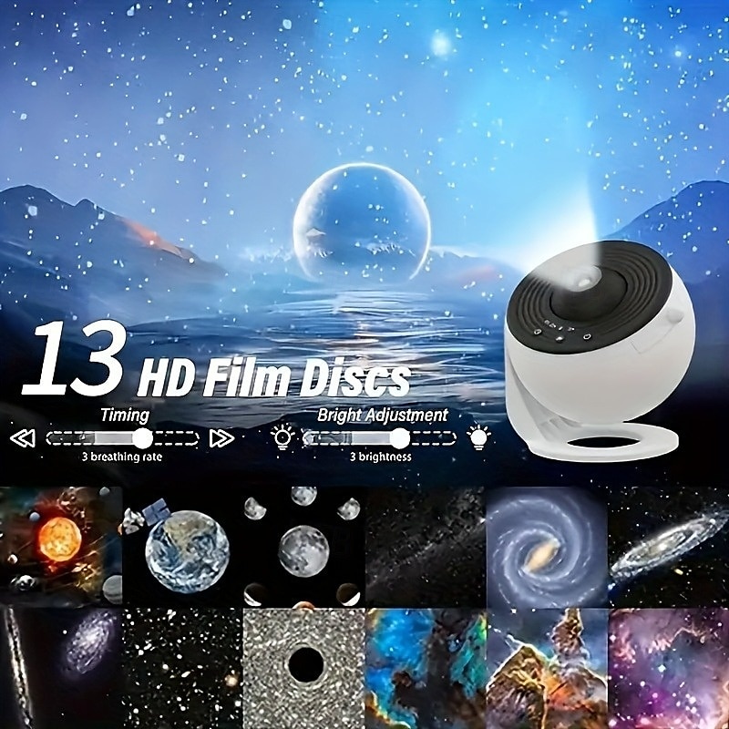 12 in 1 Starry Sky Galaxy Projector LED Night Light Planetarium Space Star Lamp For Kids Gift Bedroom Games Room Decoration 14