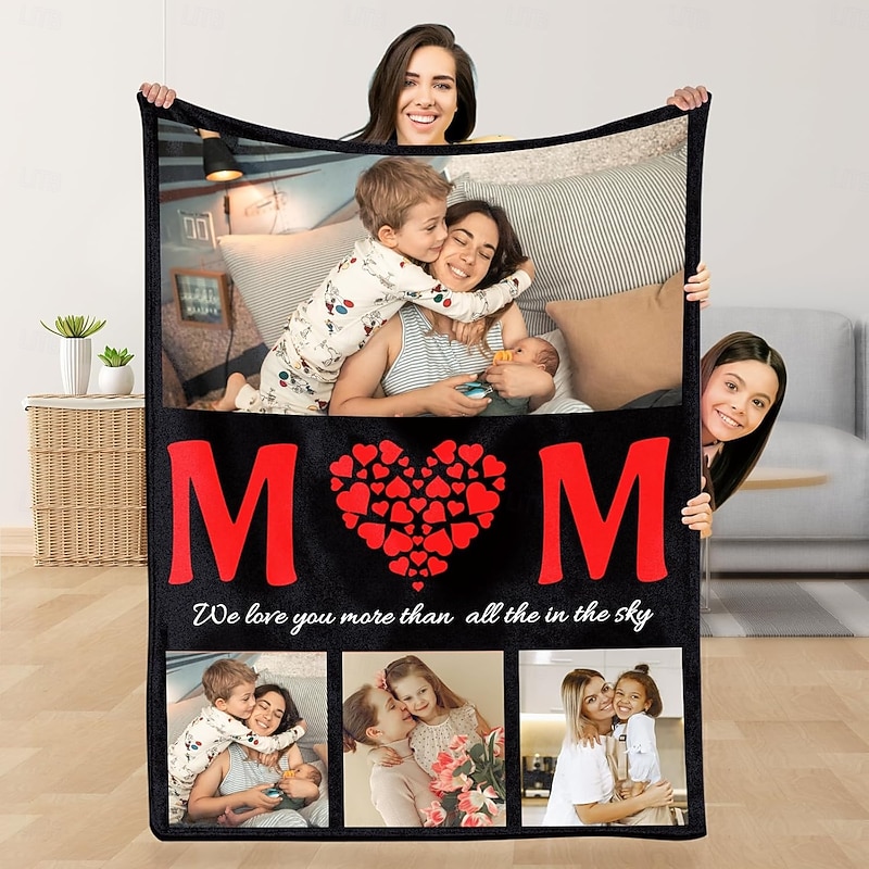 Customized Blanket Personalized Gifts Moms Love Wrapped Up  The Softest Blanket to Keep Her Warm Presence Close