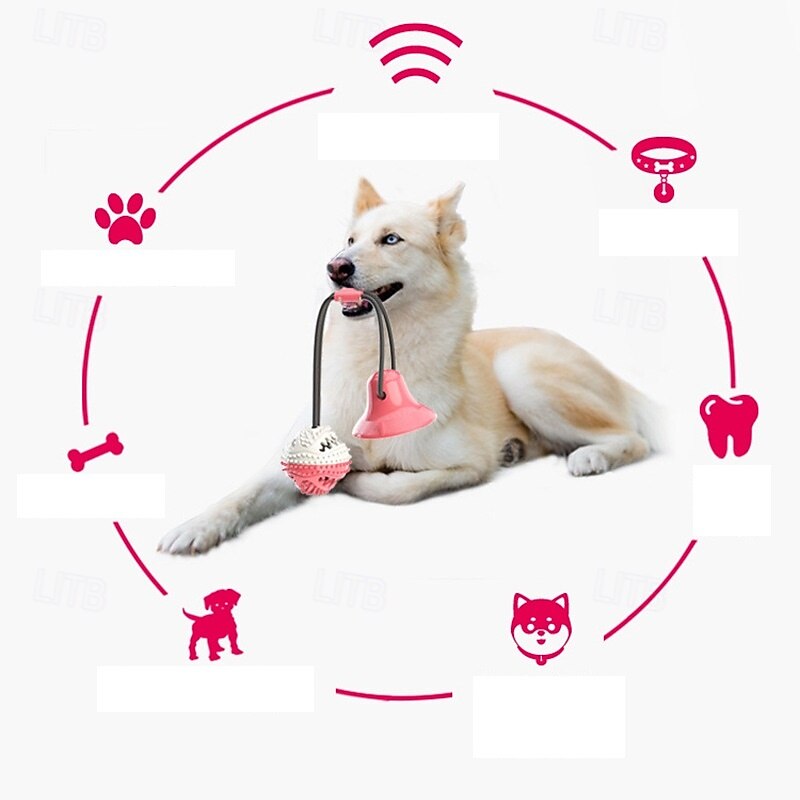 Ball Chew Toy Interactive Toy Squeak Toy Ropes with Retractable Durable Pet Exercise Releasing Pressure Teething Rope Toy for Dog Indoor Outdoor Pet Play2