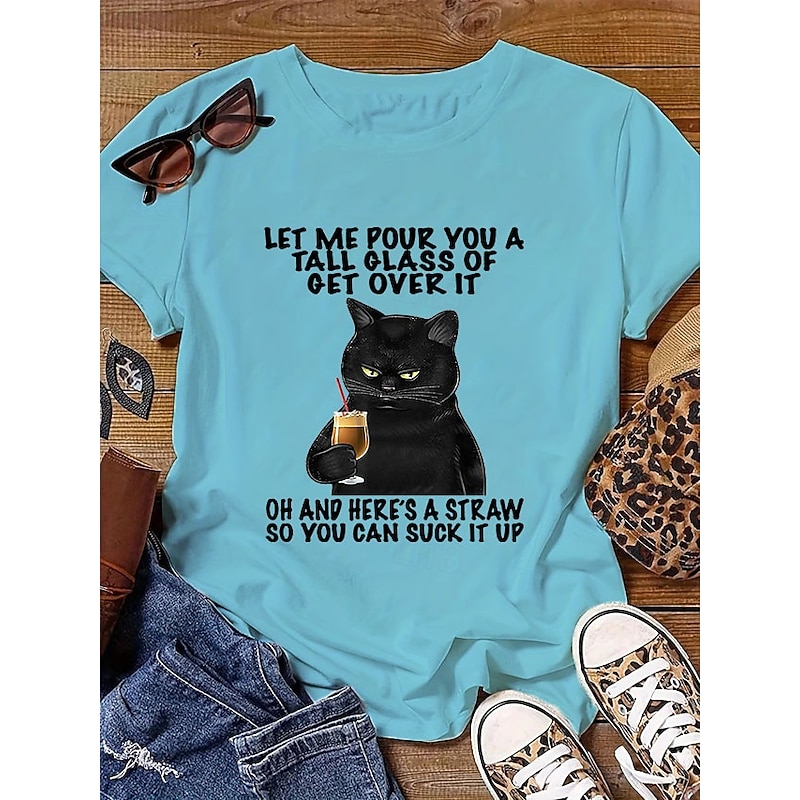 Women's T shirt Tee 100% Cotton Daily Casual Short Sleeve White Summer 5