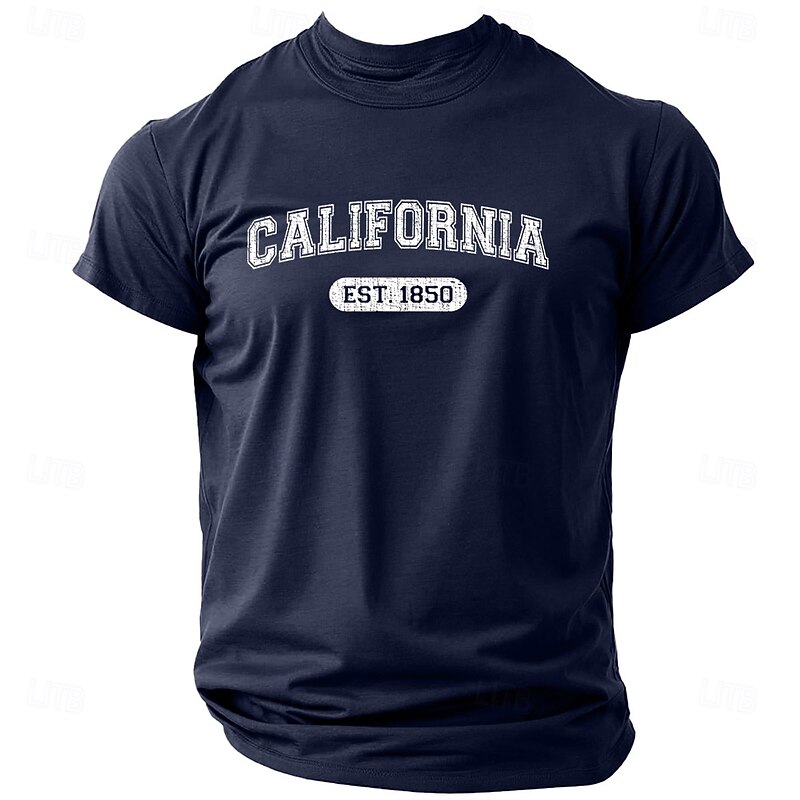 Men's Letter Printed San Francisco Californa T Shirt Tee Top 100% Cotton Short Sleeve Graphic Shirt Black Wine Deep Blue Comfortable Tee Street Sports Outdoor Fashion Designer Clothing3