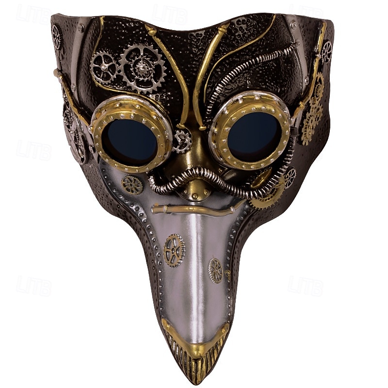 Plague Doctor Halloween Mask Costume Carnival Mask Scary Costume Adults' Men's Women's Halloween Carnival Easy Halloween Costumes Dress Up2