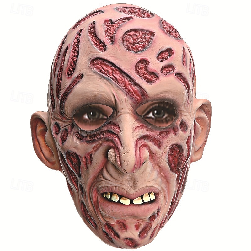 Halloween Burned Monster Mask for Adults, Realistic Scary Costumes Latex Face Mask with Glove and Hat, Creepy Horror Headgear for Bar Parties, Masquerade, and Haunted House Events4