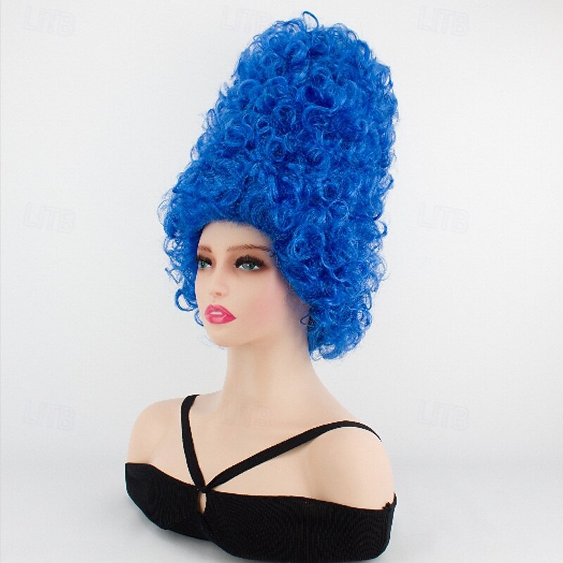 Marge Simpson Wig - Blue Beehive Wig Marge Simpsons Cosplay Costume2