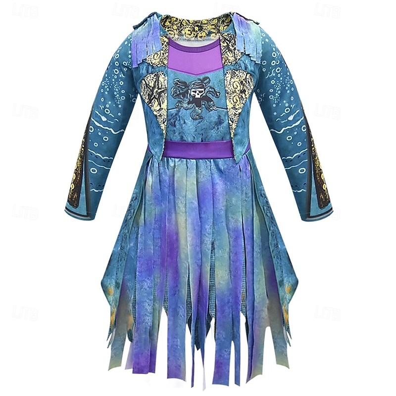 Descendants Evie Dress Outfits Cosplay Wigs Cosplay Movie Cosplay for Girls' Kid's Masquerade Performance Masquerade3