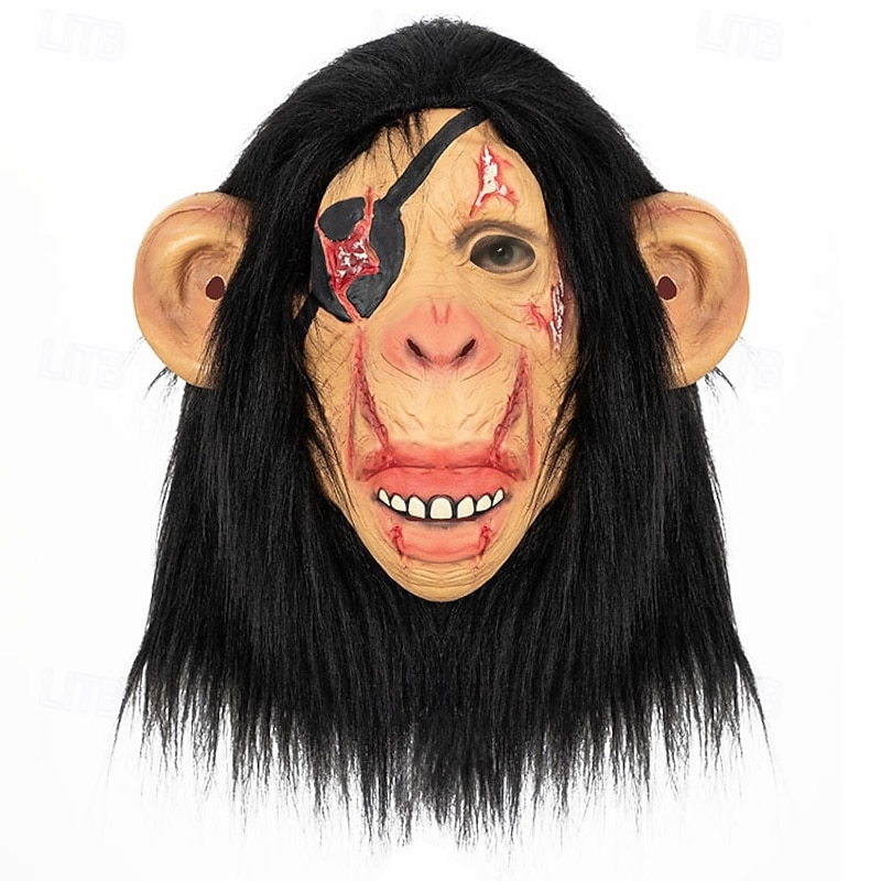 Gorilla Halloween Mask Full Head Kingdom of the Planet of the Apes Carnival Mask Scary Costume Adults' Men's Women's Halloween Carnival Performance Party Easy Halloween Costumes Dress Up3