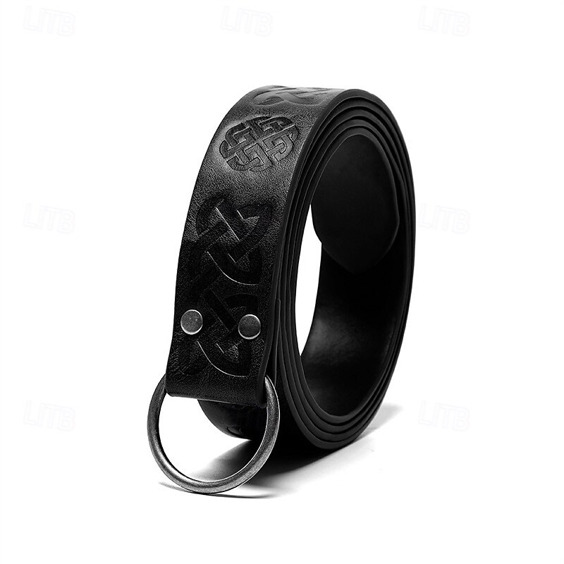 Men's Belt Waist Belt Black Brown PU Vintage Durable Adjustable Plain Outdoor Daily3