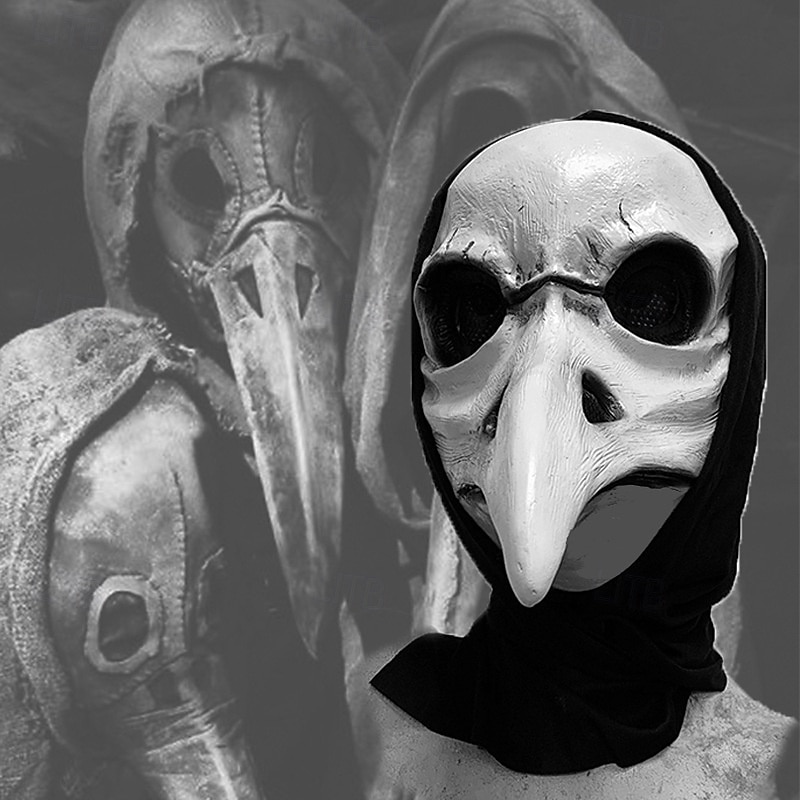 Plague Doctor Halloween Mask Full Head Halloween Carnival Mask Scary Costume Adults' Men's Women's Halloween Carnival Performance Party Easy Halloween Costumes Dress Up