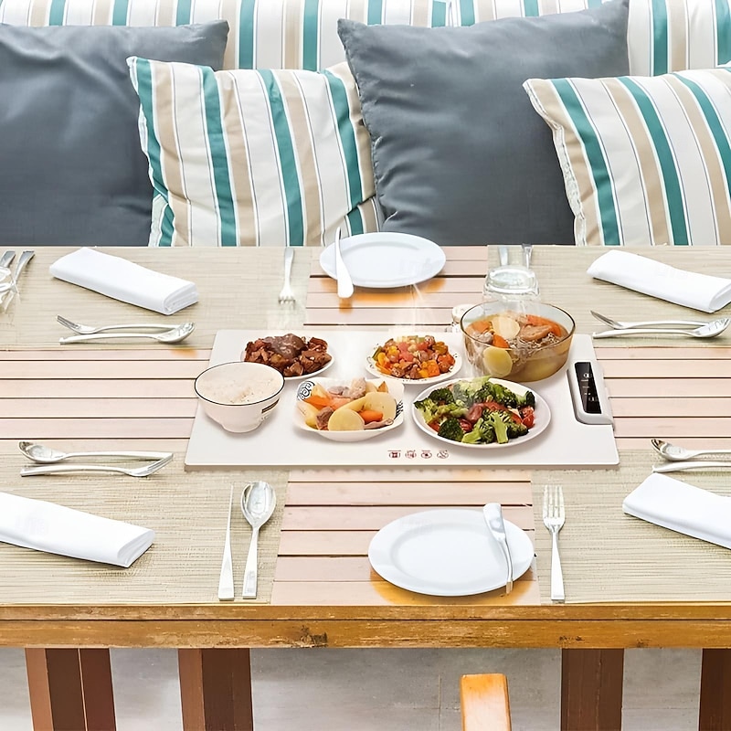 Food Warmer Mat Adjustable Food Warmer Silicone Electric Heating Tray for Food Full Surface Heating Nano-Material Silicone Heating Tray Roll Up4