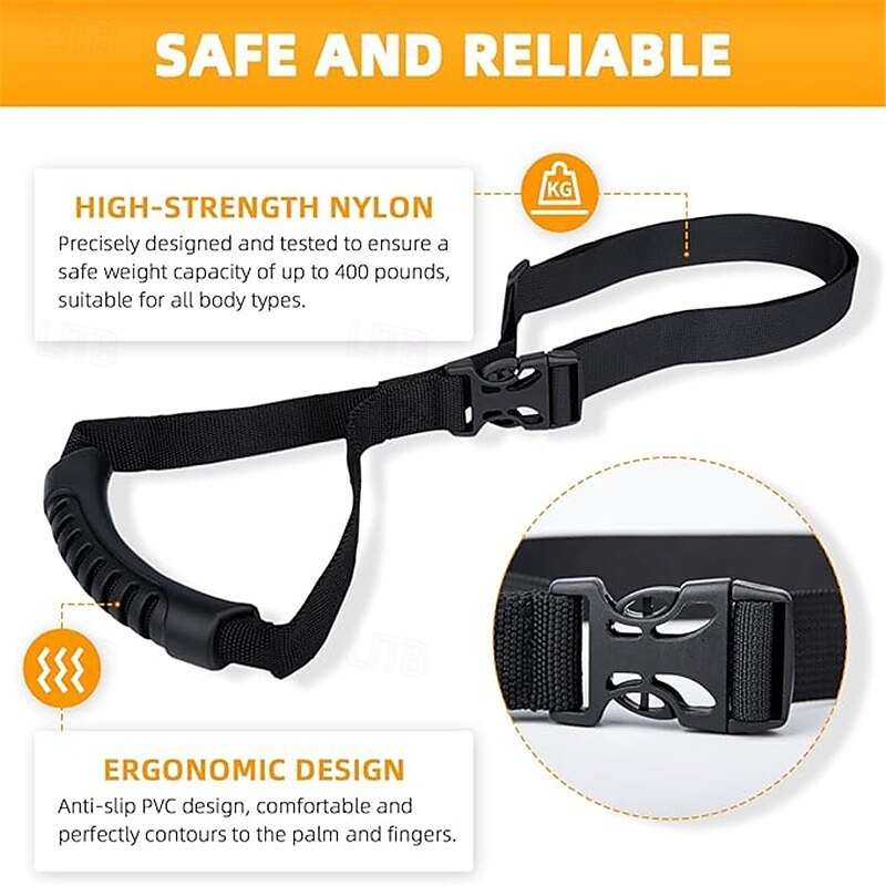 Car Grab Handle Adjustable Standing Aid Safety Handle Portable Vehicle Support Grab Bar Nylon Grip Handle Mobility Assist Device4