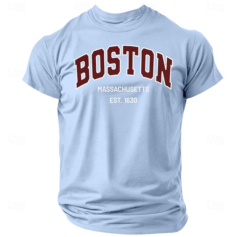 Men's Graphic T-Shirt Boston Massachusetts Est. 1630 City Pride Short Sleeve Tee4