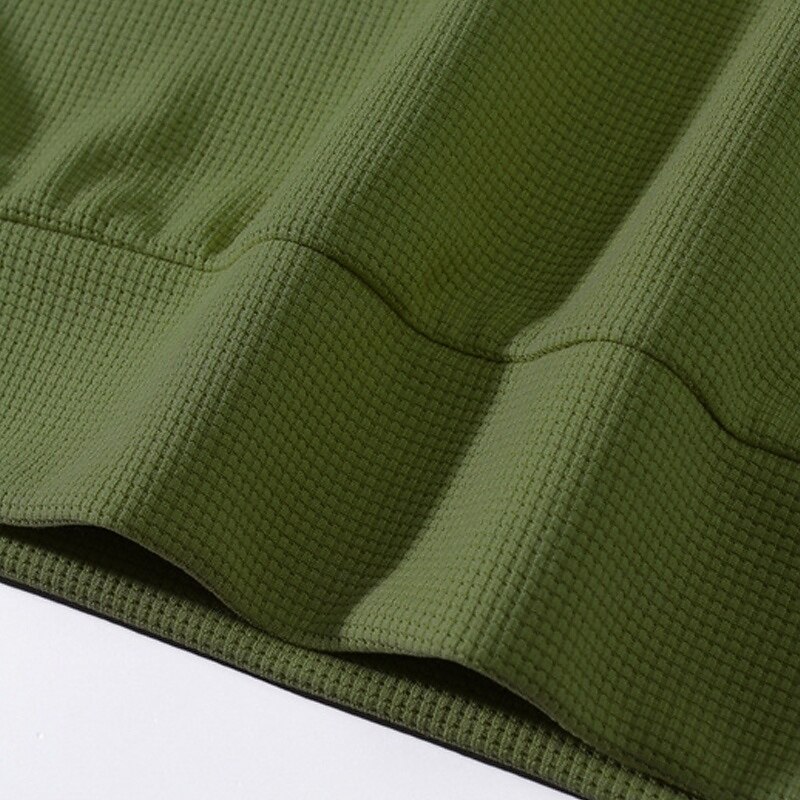 Men's Sweatshirt Waffle Sweatshirt Quarter Zip Sweatshirt Black Army Green Brown Khaki Dark Gray Half Zip Color Block Patchwork Sports & Outdoor Daily Holiday Polyester Streetwear Basic Casual Spring 13