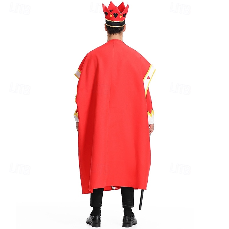 Alice in Wonderland Fairy Tale King of Hearts Cosplay Costume Movie Cosplay for Men's Adults Masquerade Performance Party / Evening3