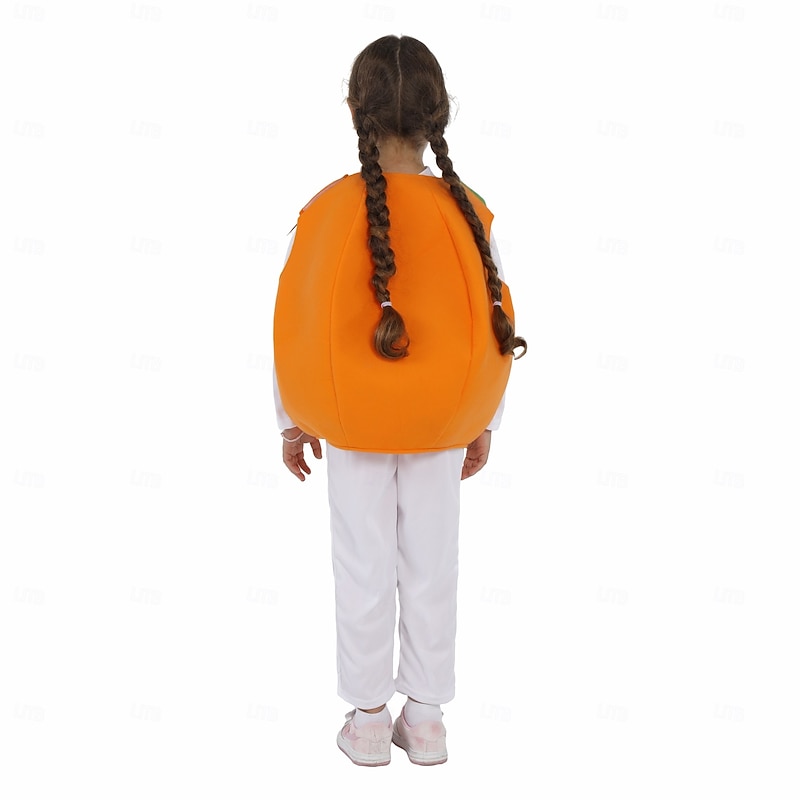 Pumpkin Costume with Front Pocket for Candy Kid's Unisex Funny Costume Outfits  Party Halloween Carnival Easy Halloween Costumes Trick or Treats4