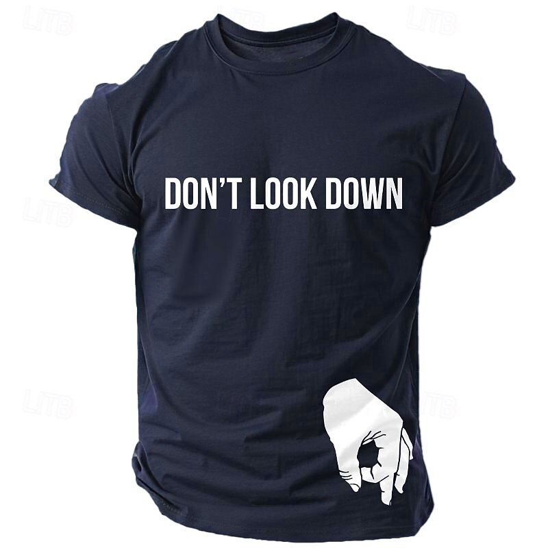 Men's Letter Printed Funny T Shirt Tee Top 100% Cotton Short Sleeve Graphic Shirt Black Army Green Dark Blue Comfortable Tee Street Sports Outdoor Fashion Designer Clothing2