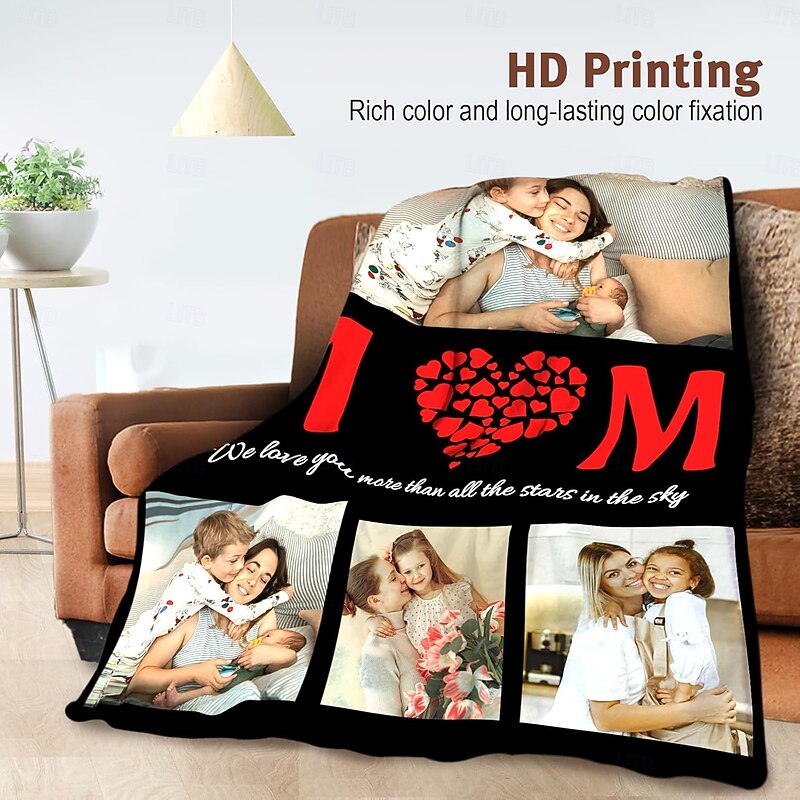 Customized Blanket Personalized Gifts Moms Love Wrapped Up  The Softest Blanket to Keep Her Warm Presence Close3