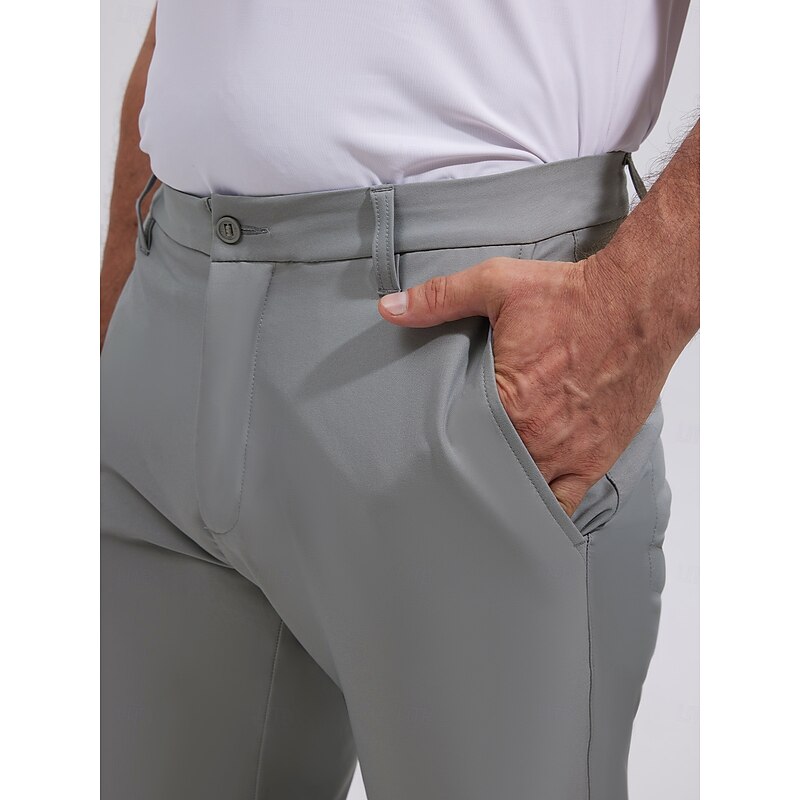 Men's Golf Pants Black Grey Bottoms Golf Attire Clothes Outfits Wear Apparel4
