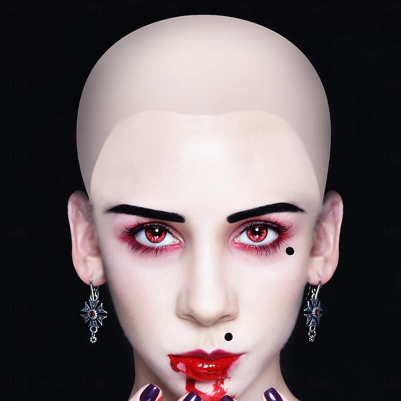 Halloween Bald Caps Makeup Bald Head Funny Costume Kid's Adults' Men's Women's Boys' Halloween Carnival Easy Halloween Costumes Dress Up4