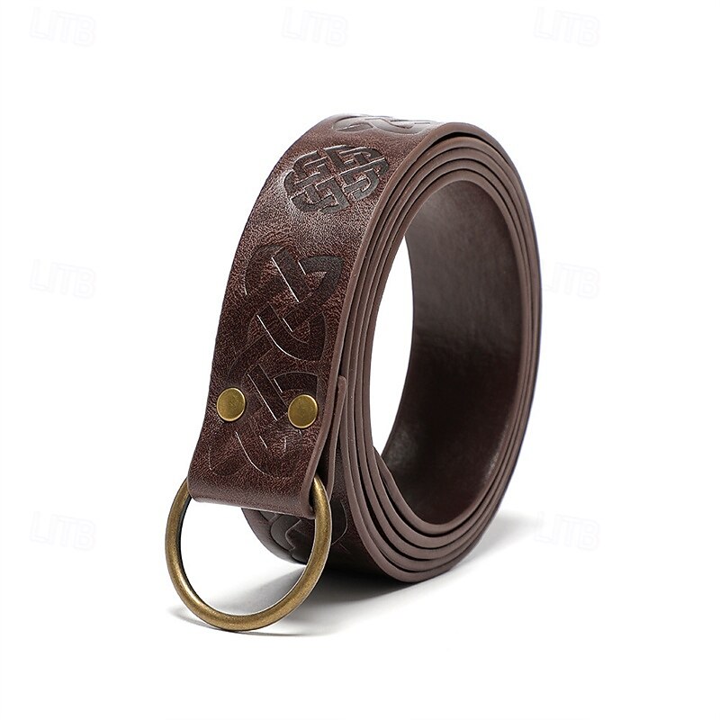 Men's Belt Waist Belt Black Brown PU Vintage Durable Adjustable Plain Outdoor Daily2