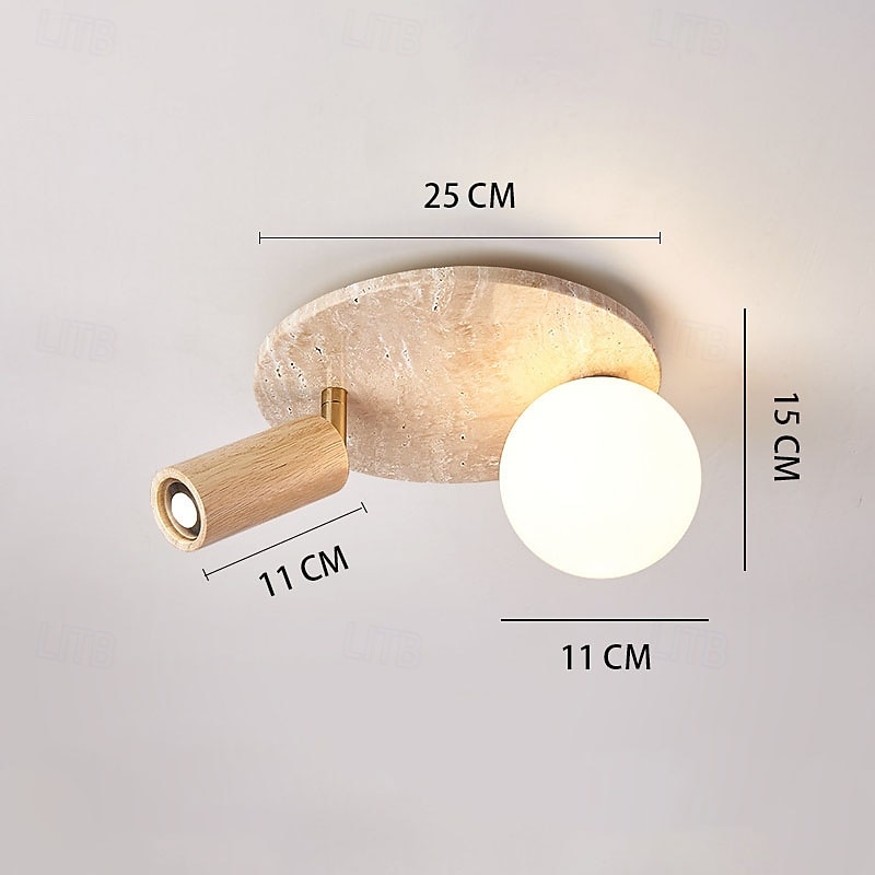 LED Indoor Wall Lights Warm White 25cm 2-Light Japanese Wabi Sabi G9/E27 Stone Wall Lamp for Living Room Modern Bedroom Study Bedside Apartment 85-265V4