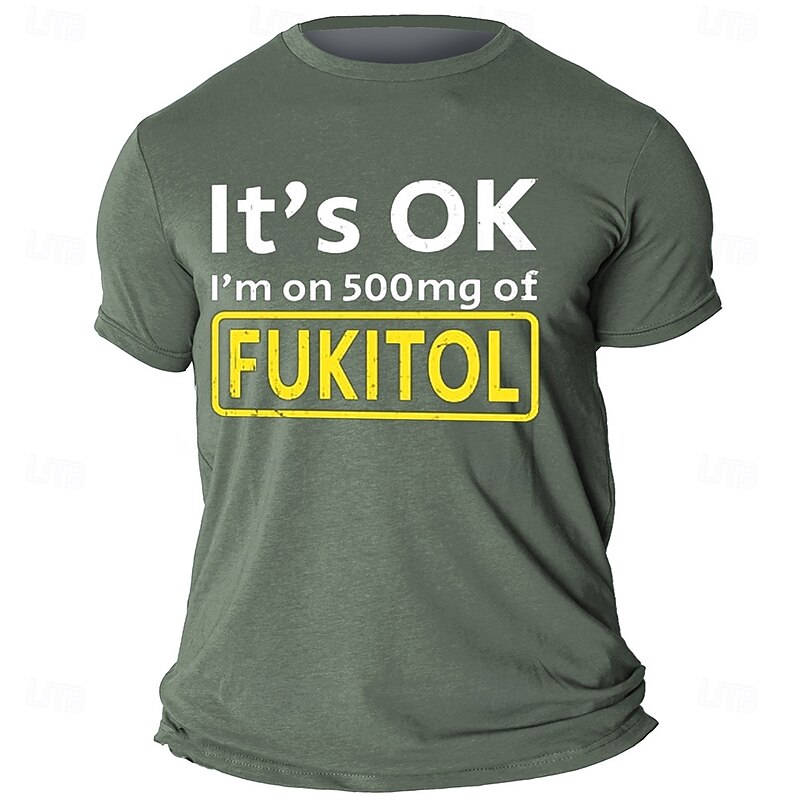 Men's Sarcasm Slogan Funny Slang T shirt Short Sleeve T shirt 3D Print Crew Neck Shirt Retro Vintage Casual Street Style Street Sports Outdoor Casual Black Blue Green Spring & Summer Clothing Apparel4