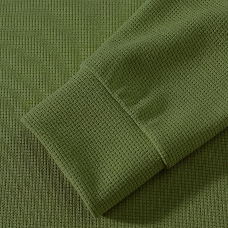 Men's Sweatshirt Waffle Sweatshirt Quarter Zip Sweatshirt Black Army Green Brown Khaki Dark Gray Half Zip Color Block Patchwork Sports & Outdoor Daily Holiday Polyester Streetwear Basic Casual Spring 11