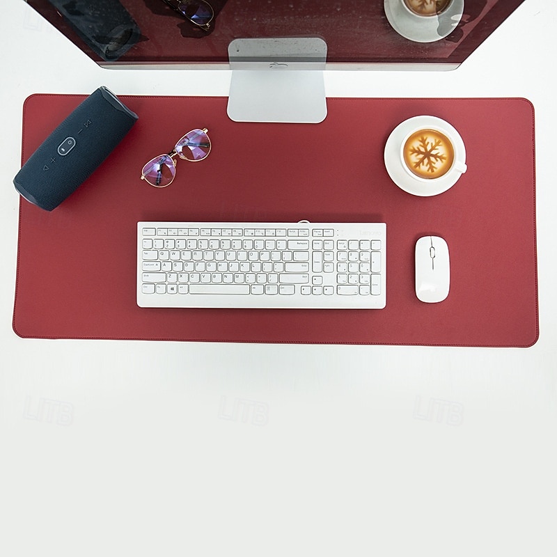 Extra Large Waterproof PU Mouse Pad for Computer Office Desk Writing Desk Pad with Edge Protection4
