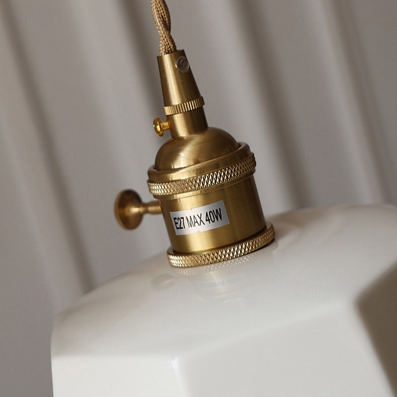 LED Pendant Light Warm White 10/50cm 1/3-Light Industrial Style Ceramic Hanging Lamp Lampshade E27 Screw Ceiling Lighting Fixtures Bedroom Dining Room Corridor Decoration 85-265V3