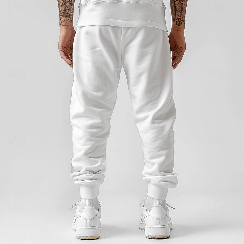 Men's Sweatpants Joggers 3D Print Skull Full Length Party Daily Casual White Micro-elastic2