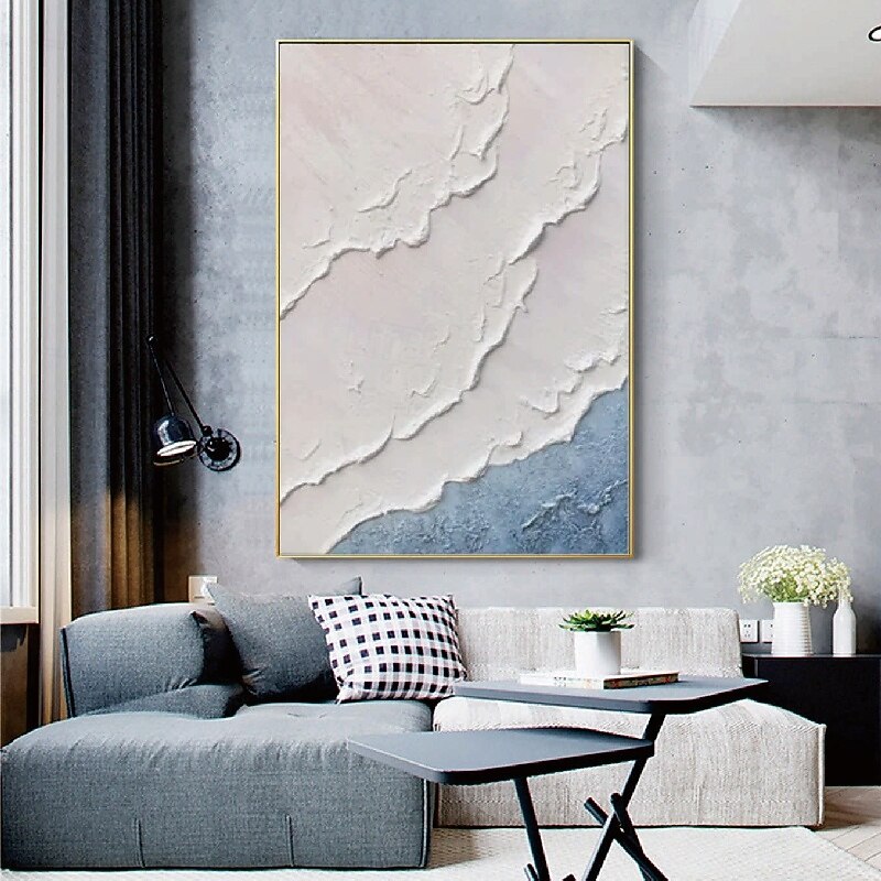 Teaxture wave sea painting handmade Wabi sabi Wall Art Beige pianiting handmade Abstract Painting on Canvas A Pair Beige Texture Wall Art Neutral Abstract Wall Art Boho Wal Decor4