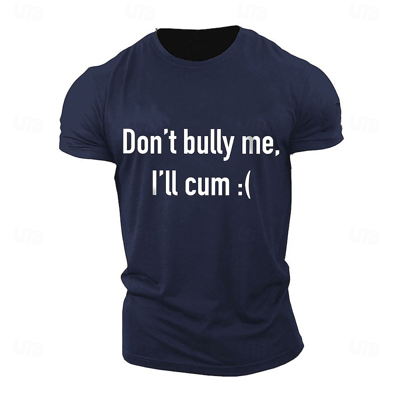 Men's Letter Printed Funny Humor T Shirt Tee Top 100% Cotton Short Sleeve Graphic Shirt Black White Army Green Comfortable Tee Street Sports Outdoor Fashion Designer Clothing