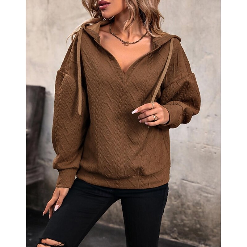 Women's Blouse Stylish Modern Long Sleeve Regular Tops Work Daily Brown Spring Fall Winter3