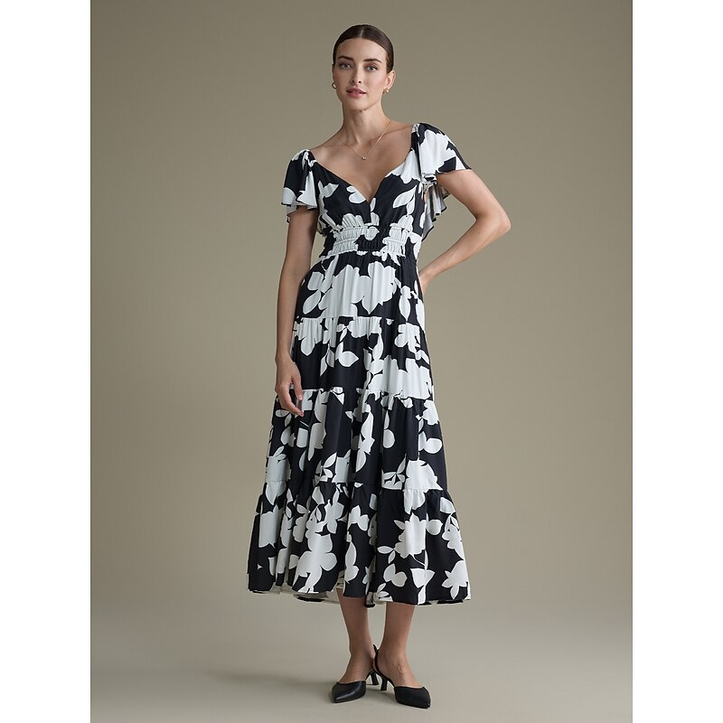Tencel Cotton Floral Elastic Waist Maxi Dress4