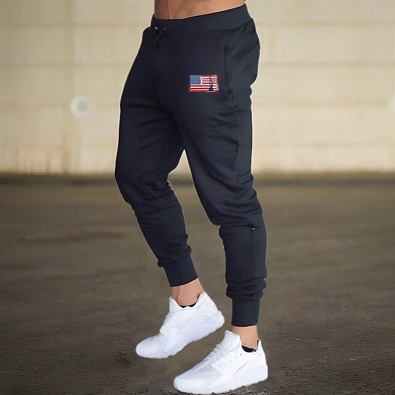 Men's Joggers Sweatpants Athletic Pants GYM Pants Pocket Drawstring Elastic Waistband Pants / Trousers Outdoor Sports & Outdoor Athletic Fall Breathable Soft Marathon Running Workout Tailored Fit3