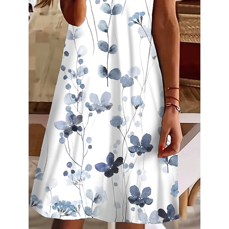 Women's Mini Dress Petite Dress T Shirt Dress Tee Dress Sundress Summer Dress Active Fashion Streetwear Outdoor Vacation Birthday Regular Fit Floral Paisley Color Block Short Sleeve V Neck4