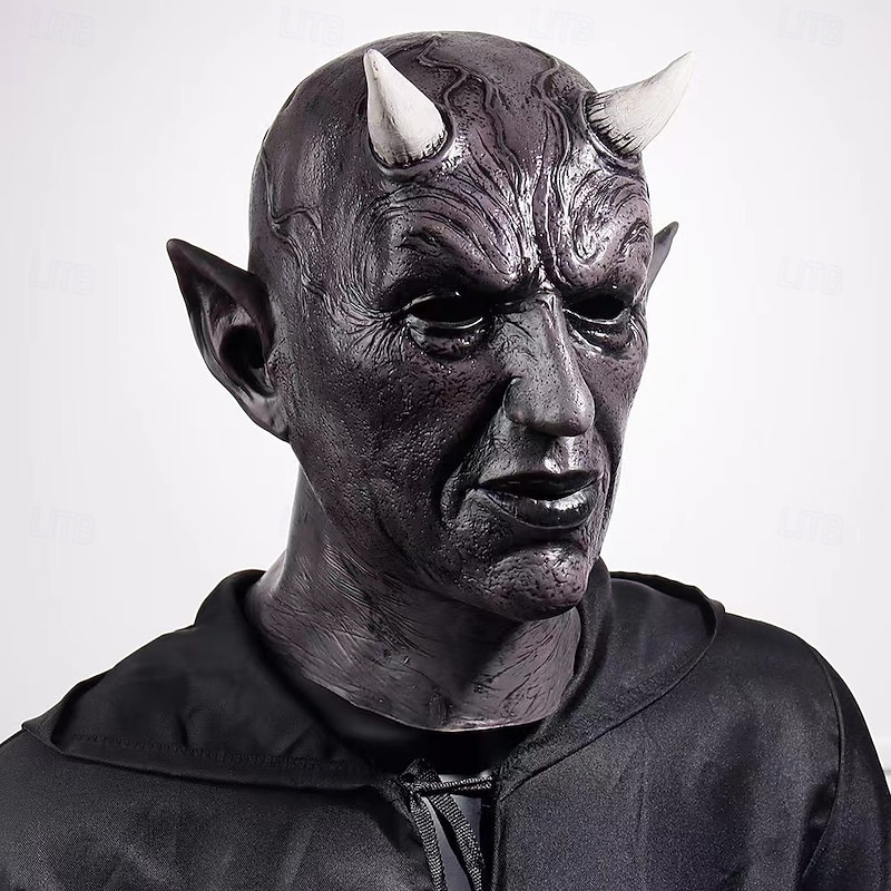 Devil Demon Mask Halloween Props Adults' Men's Women's Scary Costume Halloween Carnival Easy Carnival Costume for Walpurgis Night2