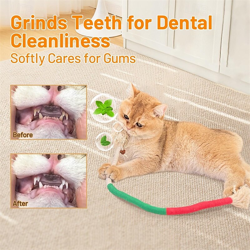 Sisal Rope Cat Toys 3 Pack Bite-Resistant Catnip Toys Cat Toys for Bored Indoor Cats Safe Teeth Cleaning Chew Cat ToyInteractive Cat Kicker Toys for Indoor Cats Kitten Toys 27inch All Breeds3