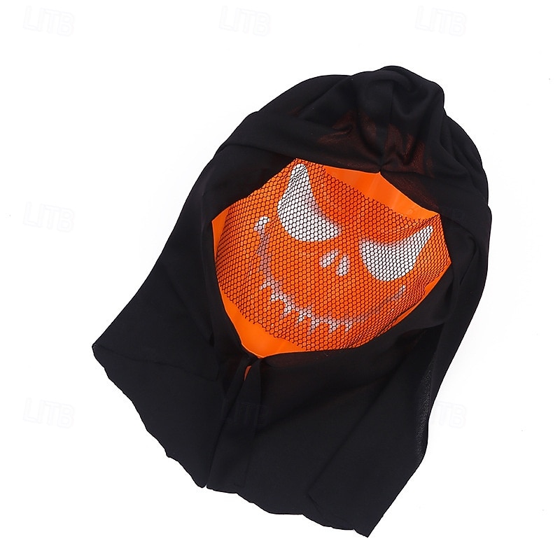 Halloween Ghostface Mask Orange Costume Adults' Unisex Horror Scary Costume Kings Day Easy Carnival Costume3