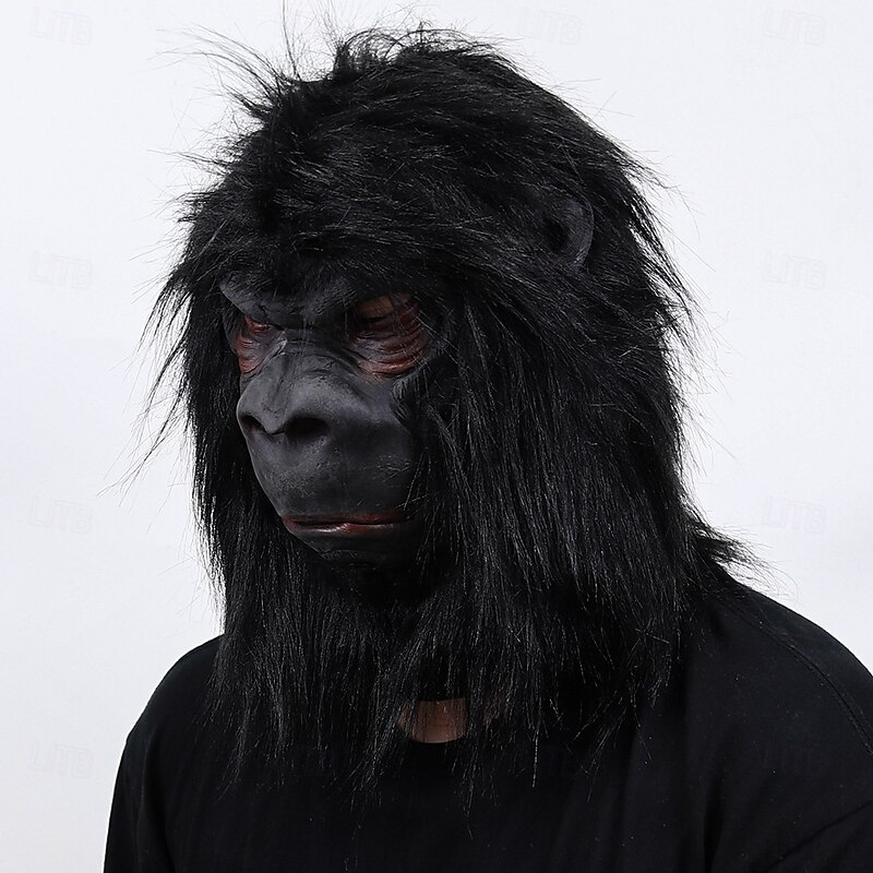 King Kong Halloween Mask Full Head Kingdom of the Planet of the Apes Carnival Mask Scary Costume Adults' Men's Women's Halloween Carnival Performance Party Easy Halloween Costumes Dress Up3