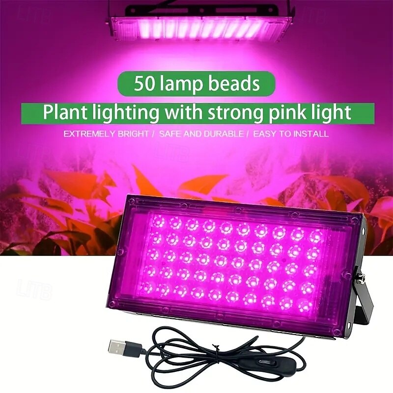 1pc LED Grow Lights 5W 50/96 LED Beads 5V Work Light for Plants Light Hydroponic Lamp Greenhouse Flower Seed Grow Tent3