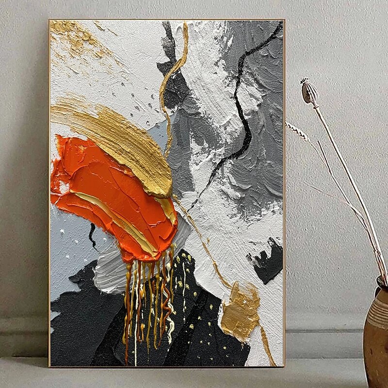 Handmade Oil Paintings Canvas Wall Art Decoration Modern Abstract Thick Oil  for Home Decor Rolled Frameless Unstretched Painting