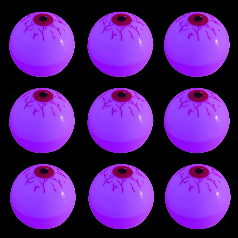 9pcs Halloween Decorations Eyeball Lights, Huge Horror Party lights Eyeball Rechargeable Battery Operated Candle Light for Halloween Party LED Scary Eyeball Decorations2
