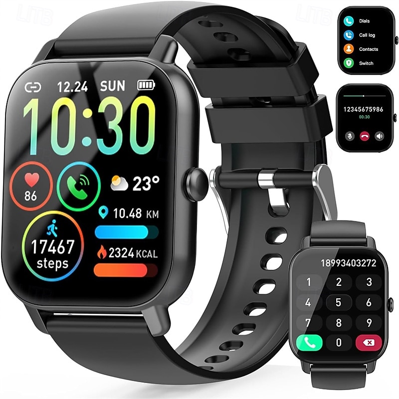 Smart Watch Waterproof Fitness Sport Watch P2 Heart Rate Tracker Call Message Reminder Bluetooth Smartwatch For IOS Android