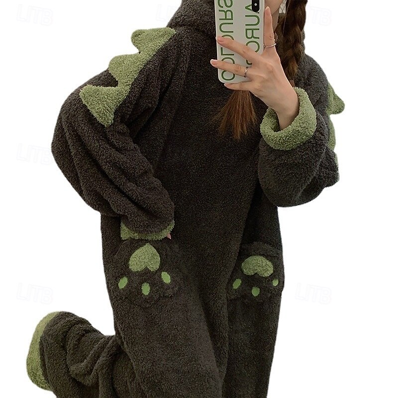 Adults' Animal Onesie Costume Cartoon Dinosaur Monster Onesie Pajamas Kigurumi Pajamas Charm Funny Costume For Men and Women Carnival Cartoon4