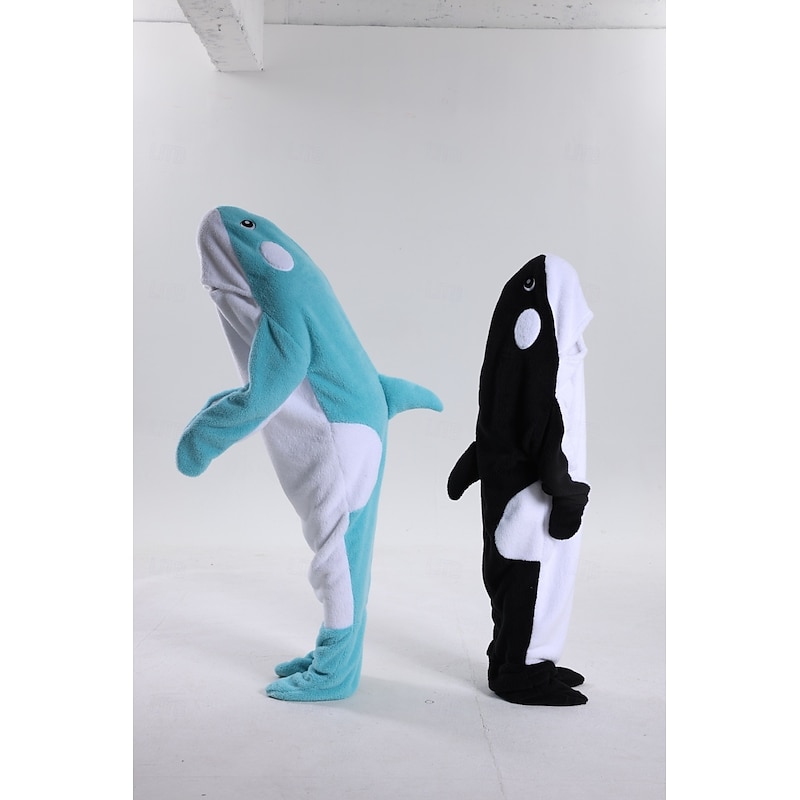 Kid's Adults' Animal Group Costume Onesie Costume Carnival Costume Shark Cartoon Dolphin Onesie Pajamas Kigurumi Pajamas Charm Funny Costume For Men and Women Boys and Girls Carnival Cartoon4