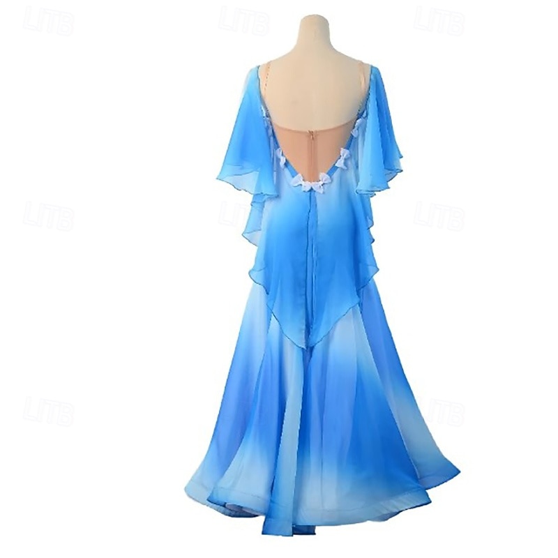 Elegant Ballroom Dance Dress Women Competition Modern Dance Costume Big Swing Tango Party Waltz Practice Wear Clothes2