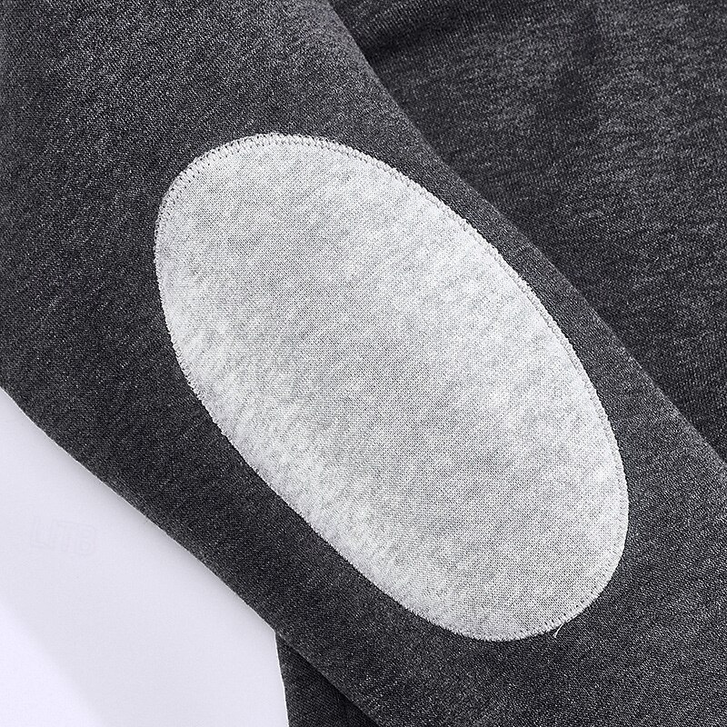 Men's Sweatshirt Quarter Zip Sweatshirt Black Navy Blue Fuchsia Light Grey Dark Gray Half Zip Color Block Patchwork Sports & Outdoor Daily Holiday Polyester Streetwear Basic Casual Spring & Fall 18